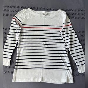 Women’s Vineyard Vines  Striped White and Navy Shirt